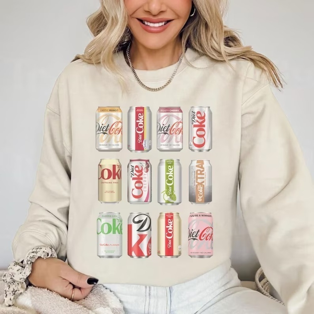 Diet Coke Sweatshirt Christmas Cocacola Sweatshirt Christmas Coke Sampler
